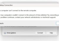 Remote Desktop Connection error: computers could not connect in the time allotted