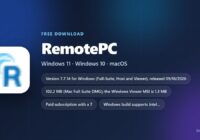 RemotePC version, download size and supported systems