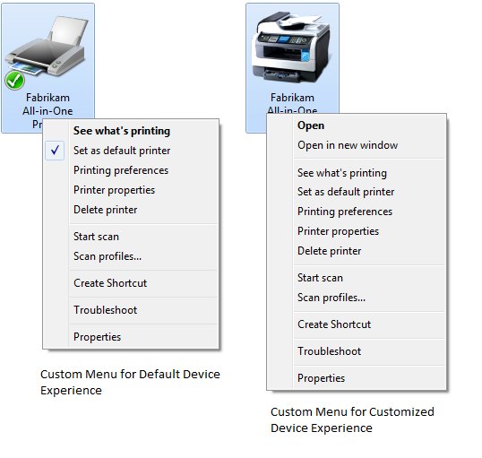 Right-click menu on a printer icon with See what's printing listed
