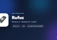 Rufus card with version, file size and supported Windows versions