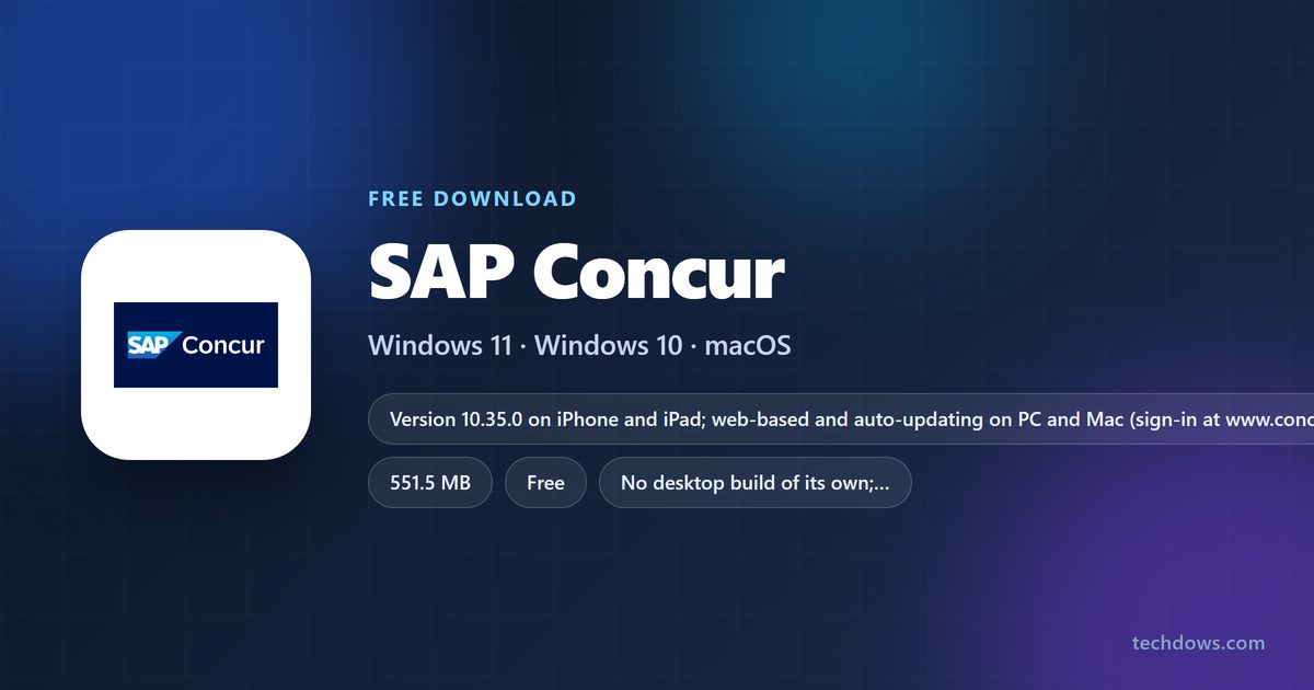 SAP Concur app size, price and supported devices