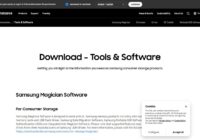 Samsung's Tools and Software page describing Magician Software integration