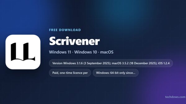 Download Scrivener for PC, Windows 11/10 & Mac (Free Trial)