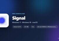 Signal logo with installer size and supported systems