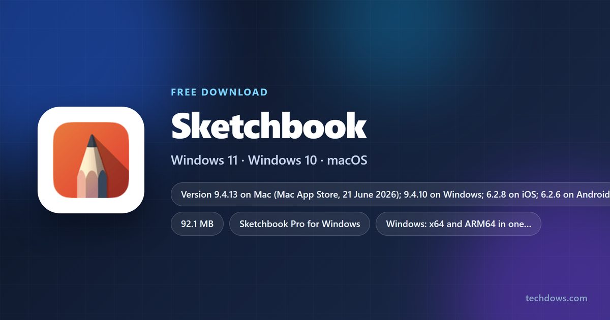 Sketchbook Pro price, size and supported systems at a glance