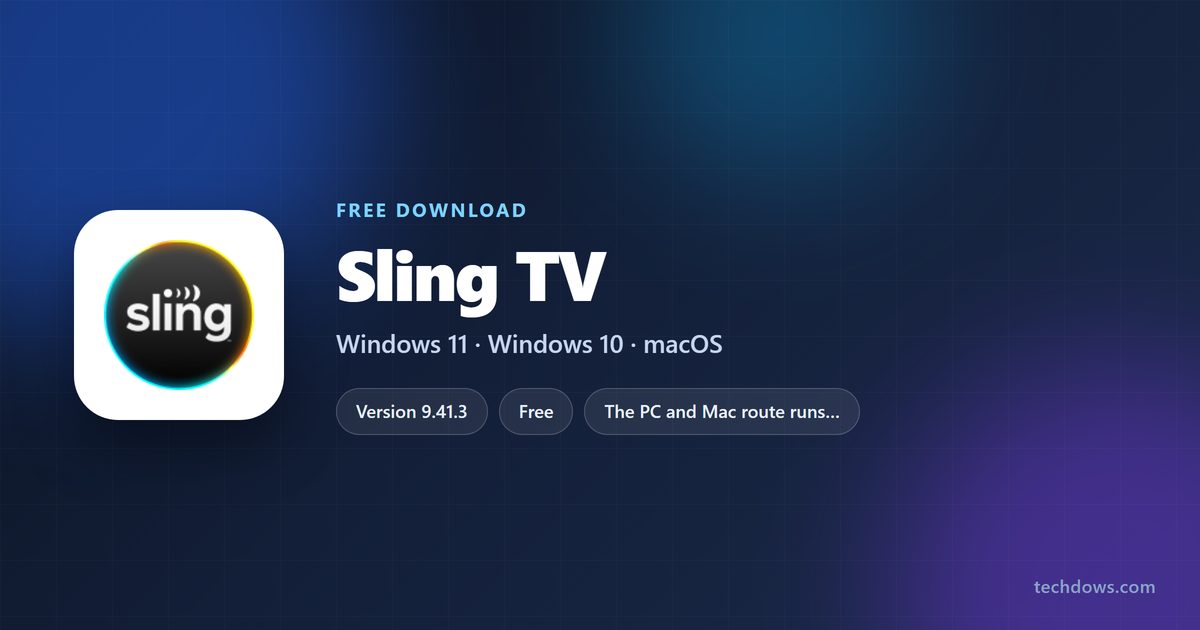 Sling TV logo beside supported browser versions and monthly plan prices