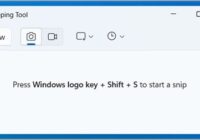 Snipping Tool window with camera and video-record icons in the toolbar