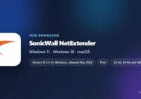 SonicWall NetExtender card listing version, licence, platforms and architectures