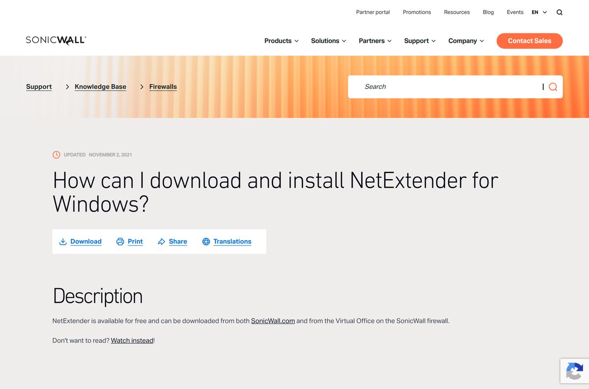 Support article showing the two download routes for Windows users