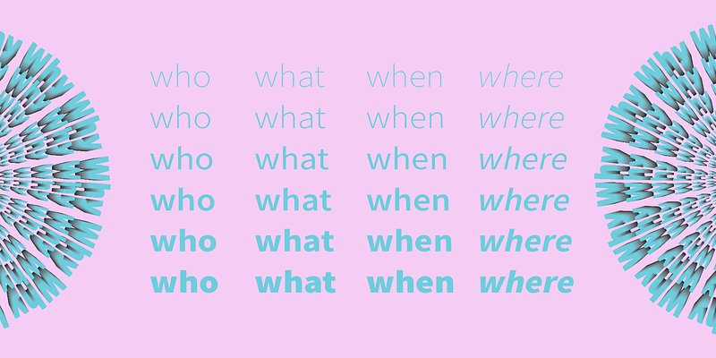 Source Sans typeface sample shown in six different font weights