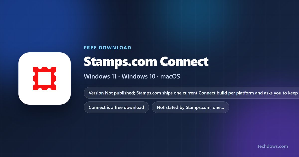 Stamps.com Connect download options, price and supported systems