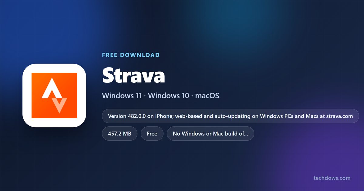 Strava app size, price and supported devices