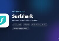Surfshark card with latest Windows version and download sizes