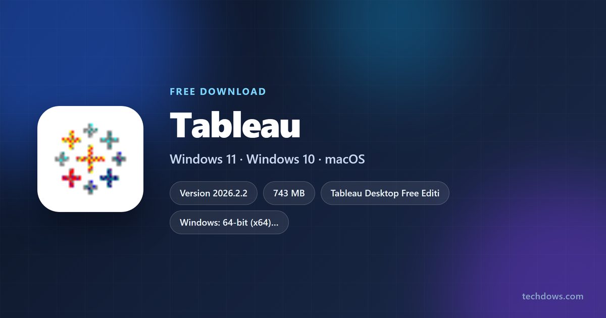 Tableau Desktop version, installer sizes and supported systems