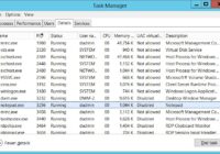 Task Manager Details tab listing two running mmc.exe processes