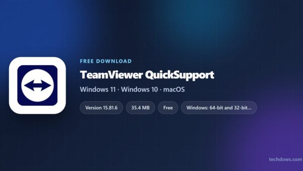 Download TeamViewer QuickSupport for Windows 11/10 & Mac (Free)