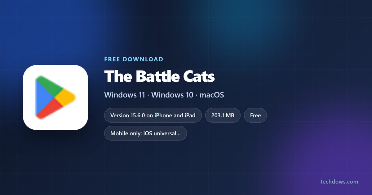 The Battle Cats app size, price and supported devices