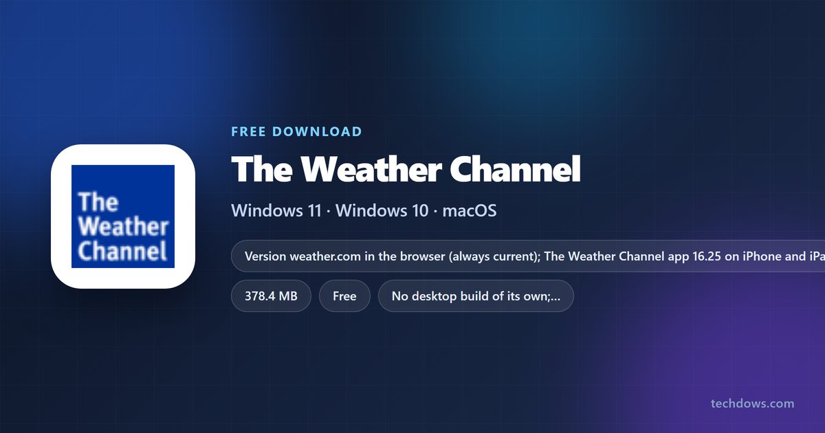The Weather Channel download size, price and supported devices