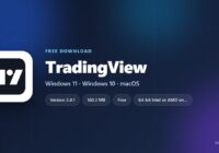 TradingView logo beside the version, download sizes and supported systems