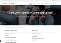 Trend Micro consumer download page listing the 2026 Windows and Mac packages