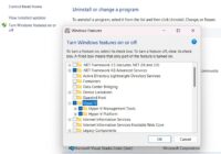 Turn Windows features on or off dialog with Hyper-V checked