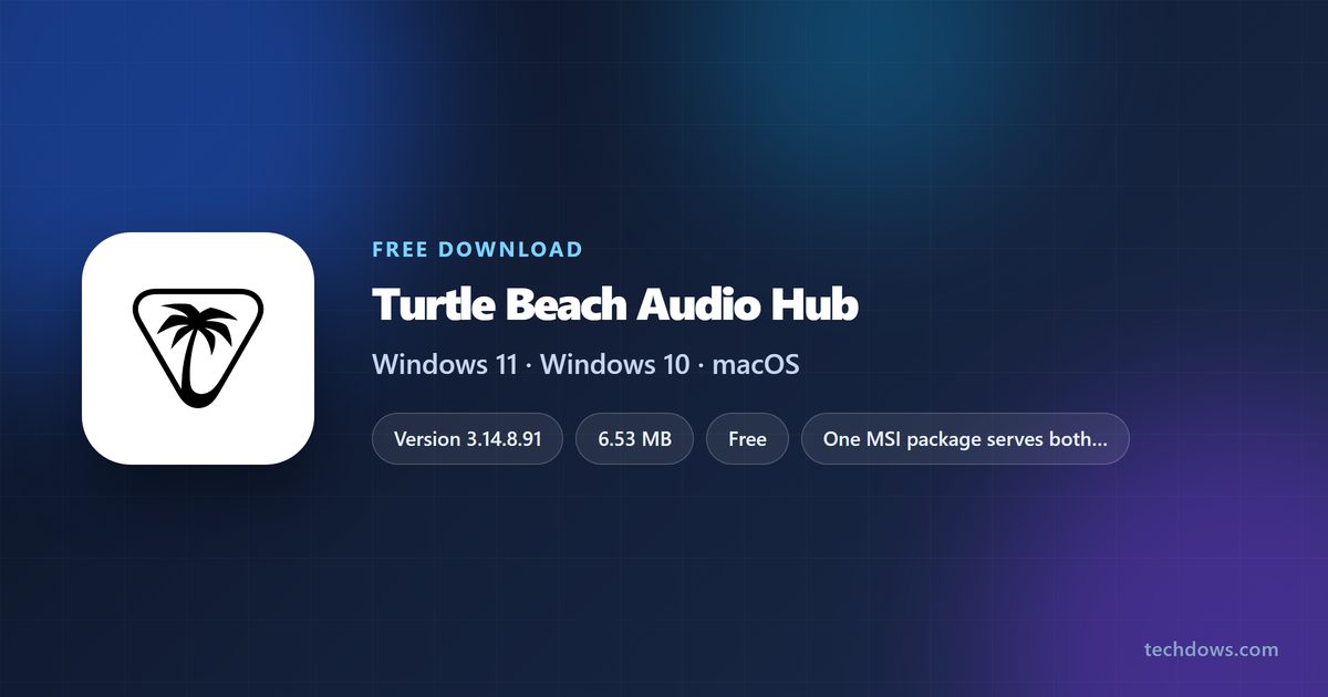 Turtle Beach Audio Hub version, download size and price at a glance