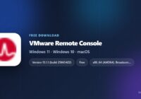 VMware Remote Console card with version, platforms and licence