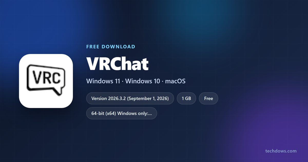 VRChat price, download size and supported platforms