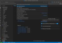 VS Code for the Web showing a GitHub repository and Command Palette open