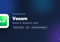 Veeam card listing current builds, package sizes and supported systems