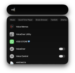 Voice Memos VoiceOver Utility Void Store