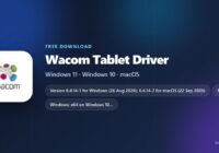 Wacom driver card listing versions, licence and supported systems