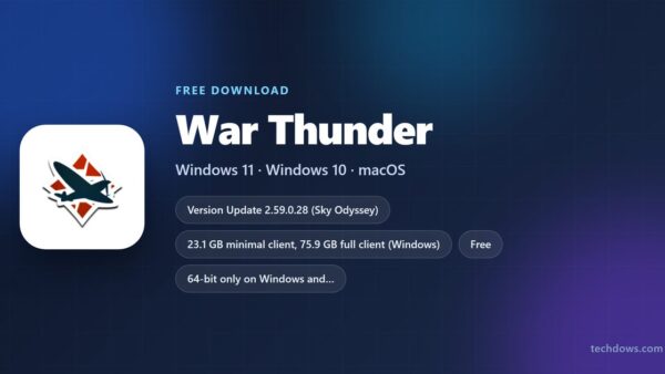 War Thunder price, storage, developer and supported platforms