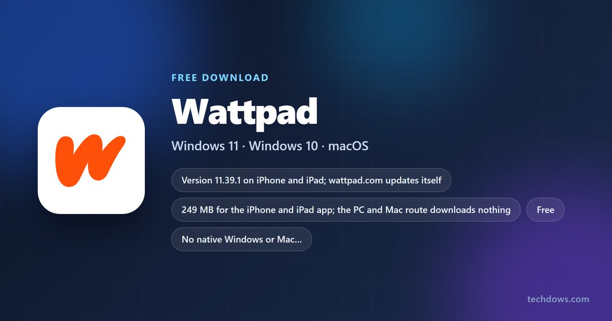 Wattpad download options, price and supported devices