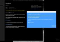 Windows 10 Settings page showing Activation as not activated