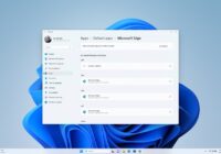 Windows 11 Default apps page for Microsoft Edge with Set default button