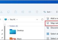 Windows 11 File Explorer More menu showing Map network drive option