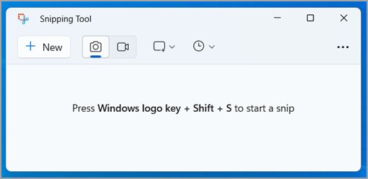 Windows 11 Snipping Tool window showing the Windows+Shift+S shortcut tip