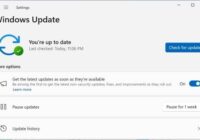Windows 11 Windows Update page with Pause updates and latest updates toggle