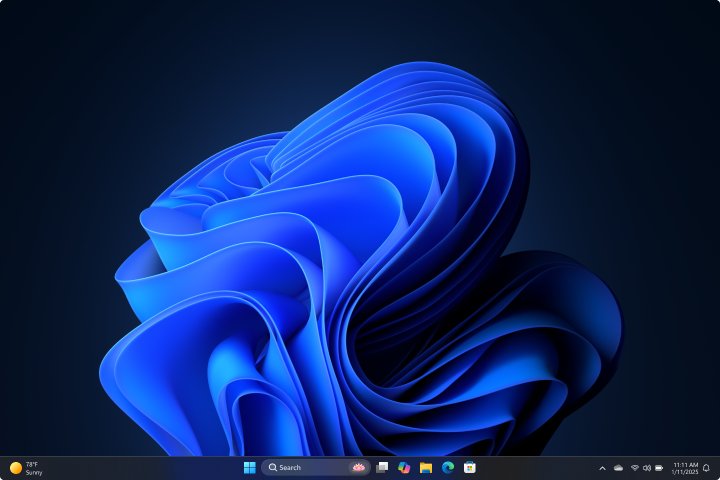 Windows 11 desktop and taskbar shown in dark color mode