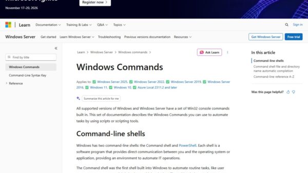 Complete list of Command Prompt commands