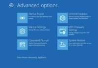 Windows RE Advanced options screen with Uninstall Updates tile