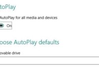 Windows Settings AutoPlay page with the toggle switched on