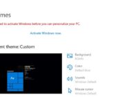 Windows Settings Themes page with Desktop icon settings link highlighted