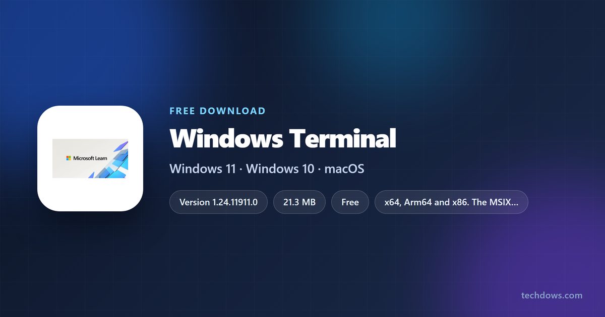 Windows Terminal price, supported systems and official download sources
