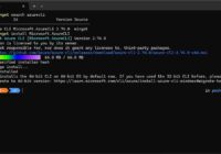 Windows Terminal showing winget search and install of Azure CLI