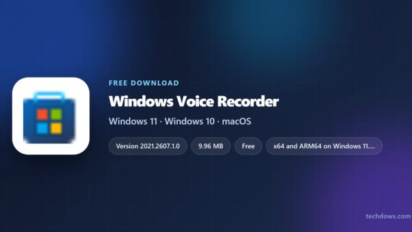 Download Windows Voice Recorder for PC, Windows 11/10 (Free)
