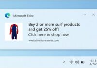 Windows notification toast from Microsoft Edge advertising a sale
