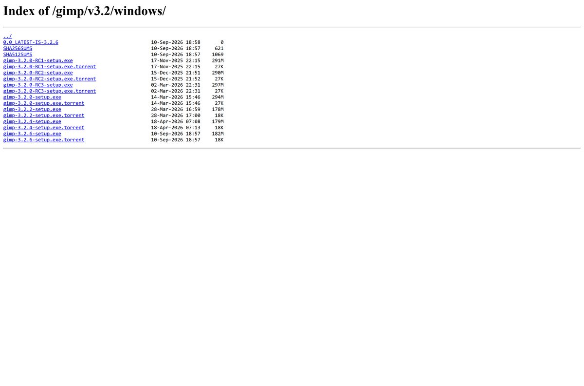 Directory index of Windows installers in the 3.2 release series