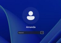 Windows sign-in screen with a blank password field and arrow